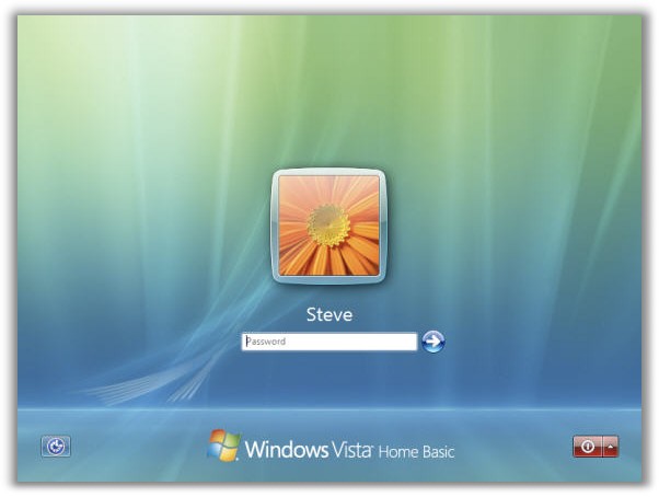 Windows Vista Main Login